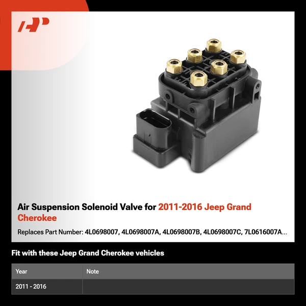 Air Suspension Solenoid Valve for 2011-2016 Jeep Grand Cherokee