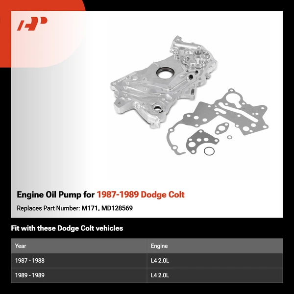 Engine Oil Pump for 1987-1989 Dodge Colt