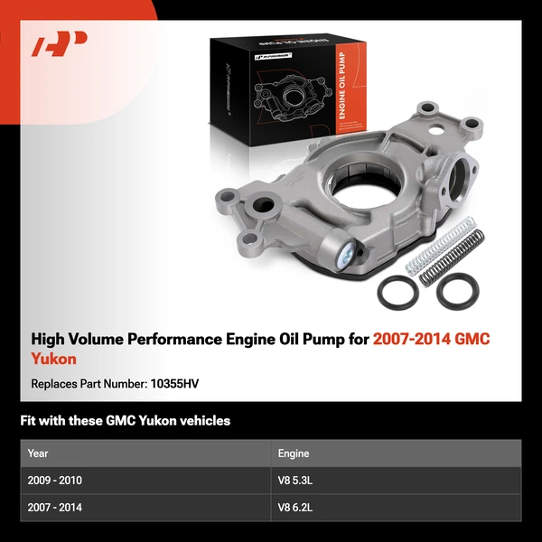 High Volume Performance Engine Oil Pump for 2007-2014 GMC Yukon
