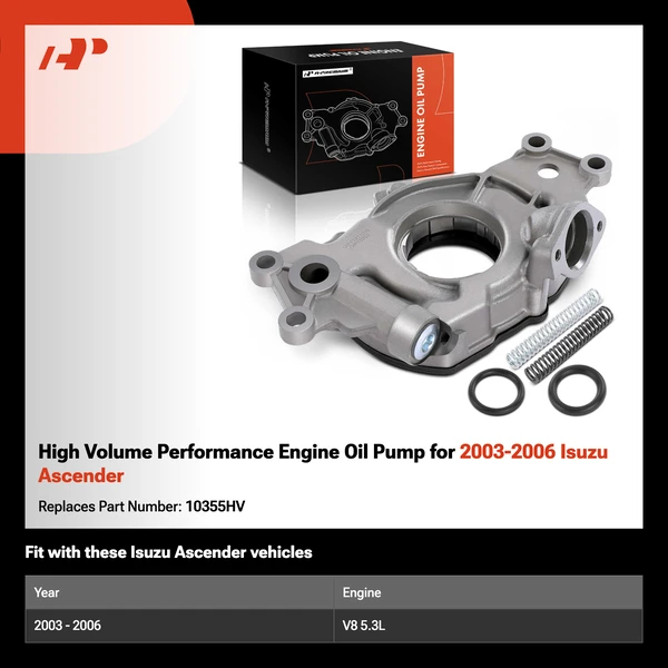 High Volume Performance Engine Oil Pump for 2003-2006 Isuzu Ascender