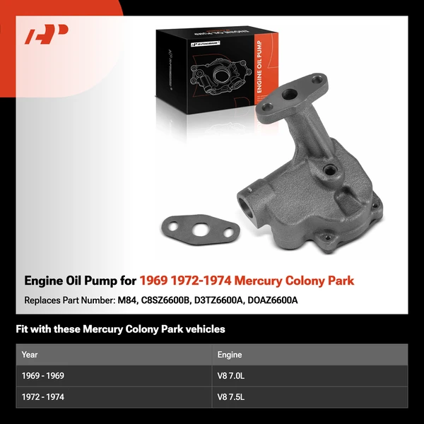 Engine Oil Pump for 1969 1972-1974 Mercury Colony Park