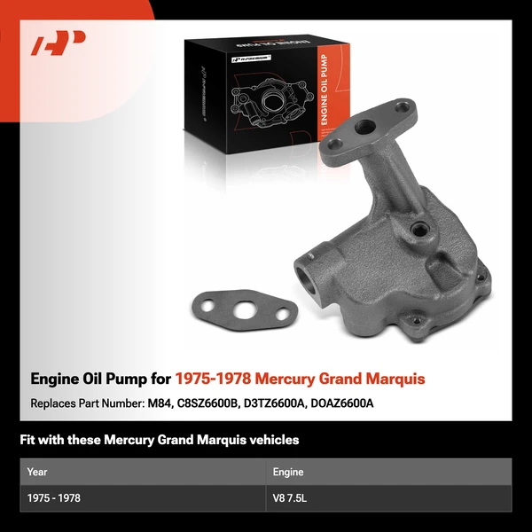 Engine Oil Pump for 1975-1978 Mercury Grand Marquis
