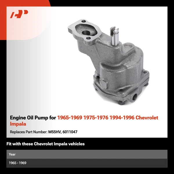 Engine Oil Pump for 1965-1969 1975-1976 1994-1996 Chevrolet Impala