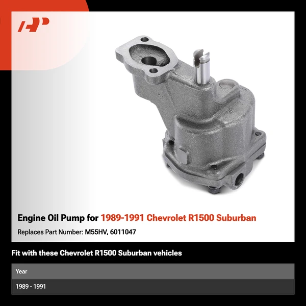 Engine Oil Pump for 1989-1991 Chevrolet R1500 Suburban