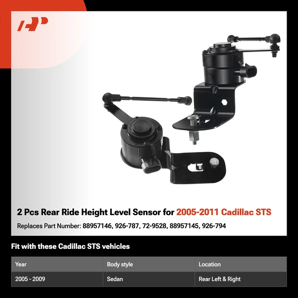 2 Pcs Rear Ride Height Level Sensor for 2005-2011 Cadillac STS