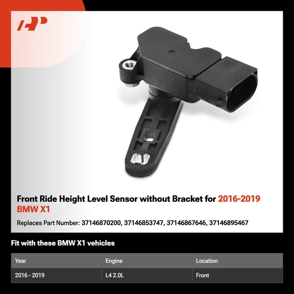 Front Ride Height Level Sensor without Bracket for 2016-2019 BMW X1