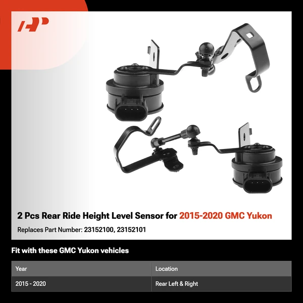 2 Pcs Rear Ride Height Level Sensor for 2015-2020 GMC Yukon