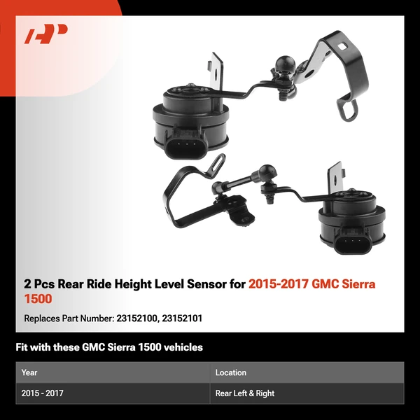 2 Pcs Rear Ride Height Level Sensor for 2015-2017 GMC Sierra 1500