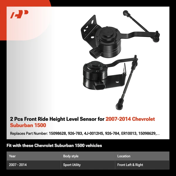 2 Pcs Front Ride Height Level Sensor for 2007-2014 Chevrolet Suburban 1500