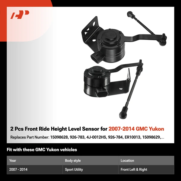 2 Pcs Front Ride Height Level Sensor for 2007-2014 GMC Yukon