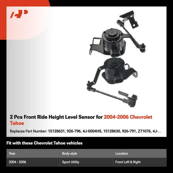 2 Pcs Front Ride Height Level Sensor for 2004-2006 Chevrolet Tahoe
