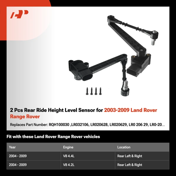 2 Pcs Rear Ride Height Level Sensor for 2003-2009 Land Rover Range ...