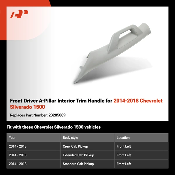 Front Driver A-Pillar Interior Trim Handle for 2014-2018 Chevrolet Silverado 1500
