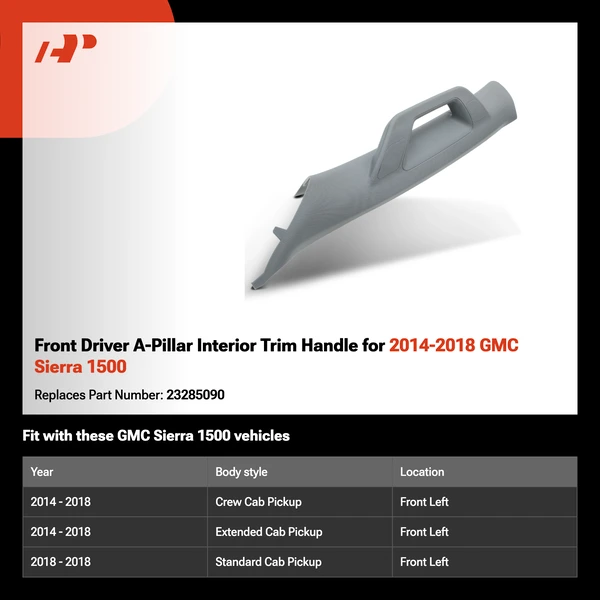 Front Driver A-Pillar Interior Trim Handle for 2014-2018 GMC Sierra 1500