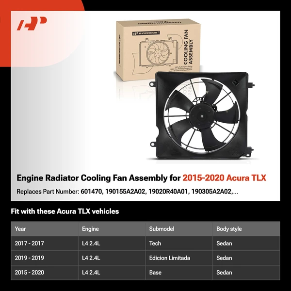 Engine Radiator Cooling Fan Assembly for 2015-2020 Acura TLX