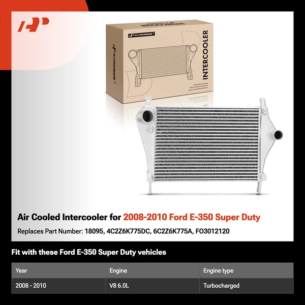 Air Cooled Intercooler for 2008-2010 Ford E-350 Super Duty