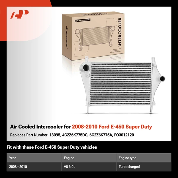 Air Cooled Intercooler for 2008-2010 Ford E-450 Super Duty