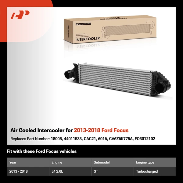 Air Cooled Intercooler for 2013-2018 Ford Focus