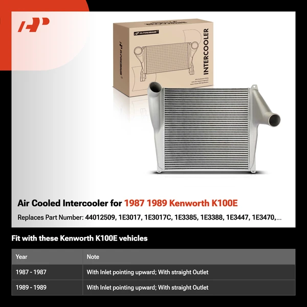 Air Cooled Intercooler for 1987 1989 Kenworth K100E