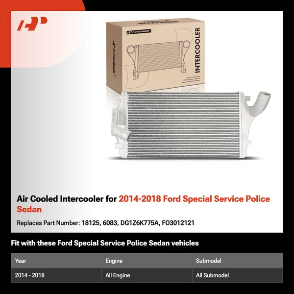 Air Cooled Intercooler for 2014-2018 Ford Special Service Police Sedan