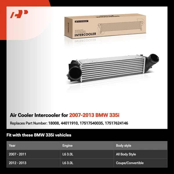 Air Cooler Intercooler for 2007-2013 BMW 335i