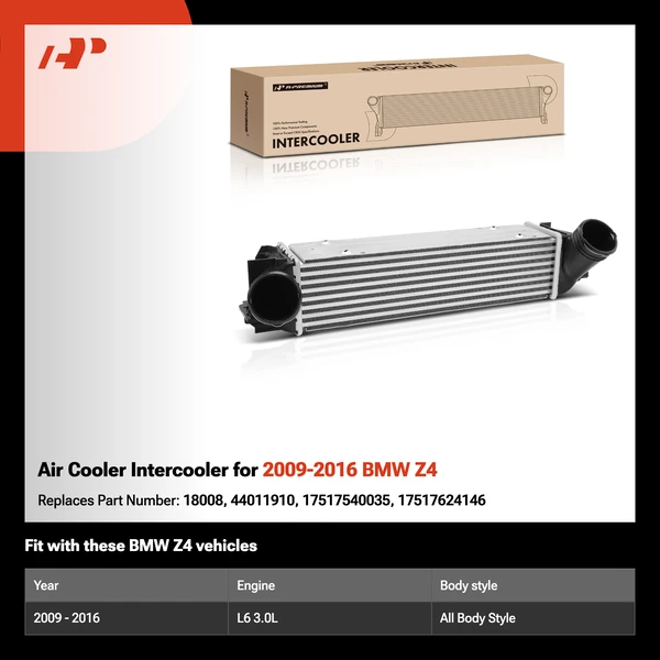 Air Cooler Intercooler for 2009-2016 BMW Z4
