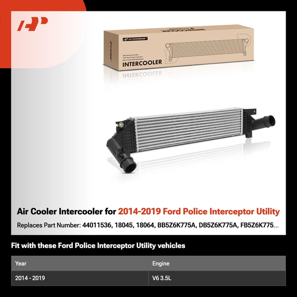Air Cooler Intercooler for 2014-2019 Ford Police Interceptor Utility