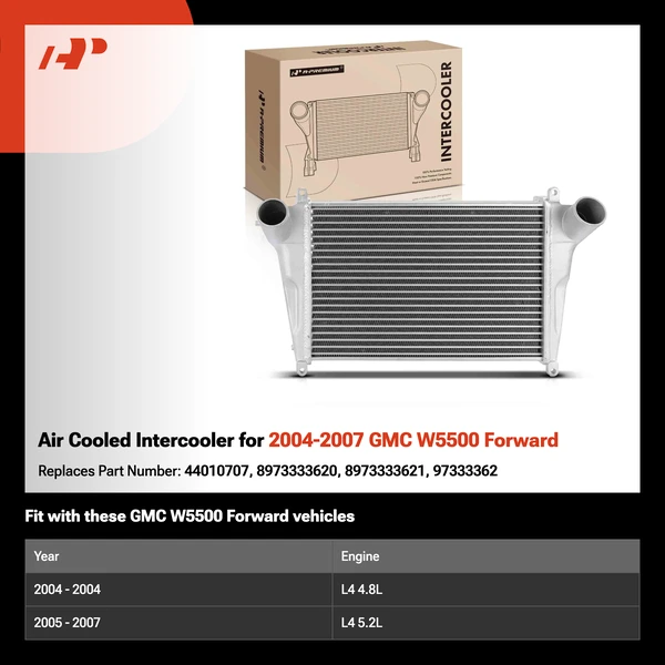 Air Cooled Intercooler for 2004-2007 GMC W5500 Forward