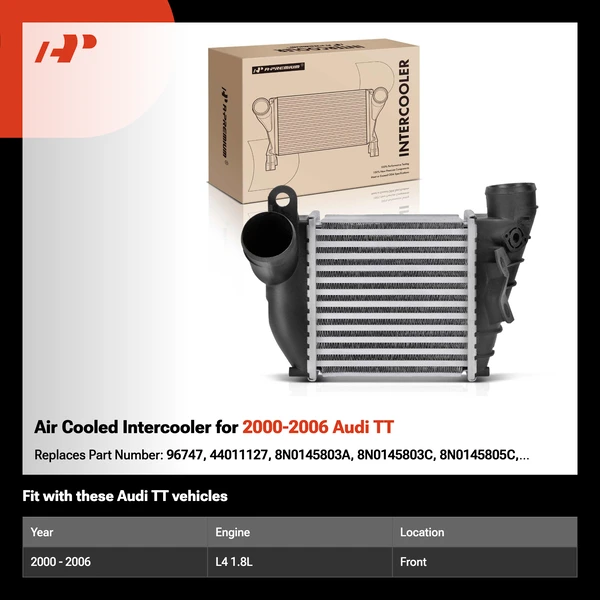 Air Cooled Intercooler for 2000-2006 Audi TT