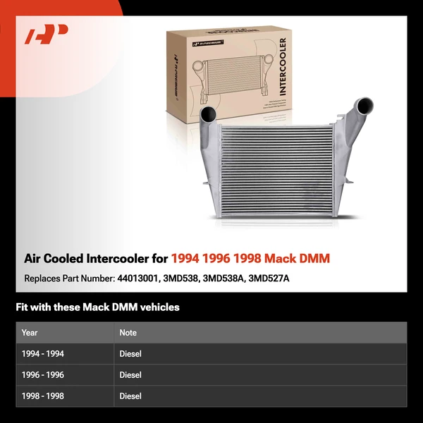 Air Cooled Intercooler for 1994 1996 1998 Mack DMM