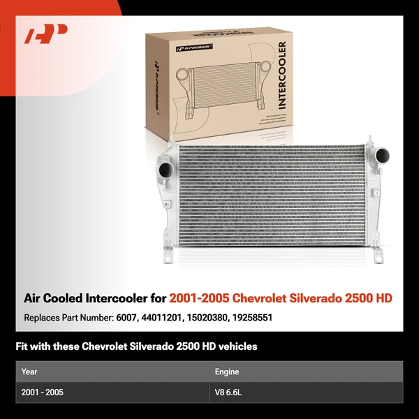 Air Cooled Intercooler for 2001-2005 Chevrolet Silverado 2500 HD