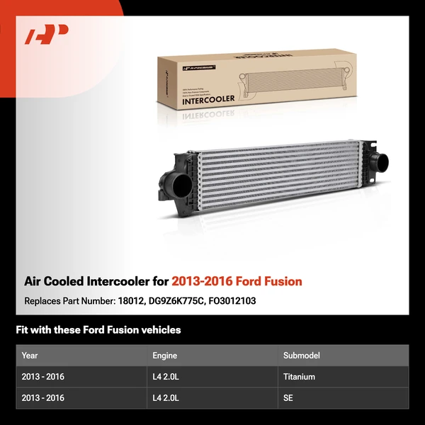 Air Cooled Intercooler for 2013-2016 Ford Fusion