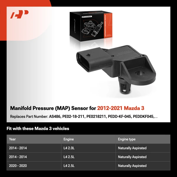 Manifold Pressure (MAP) Sensor for 2012-2021 Mazda 3