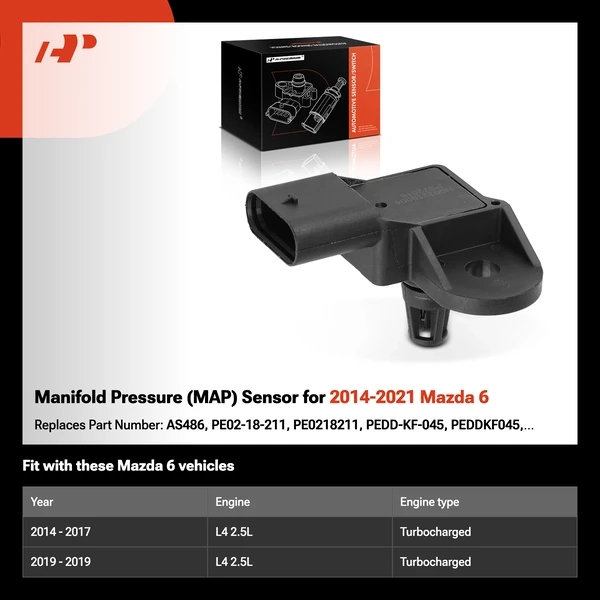 Manifold Pressure (MAP) Sensor for 2014-2021 Mazda 6