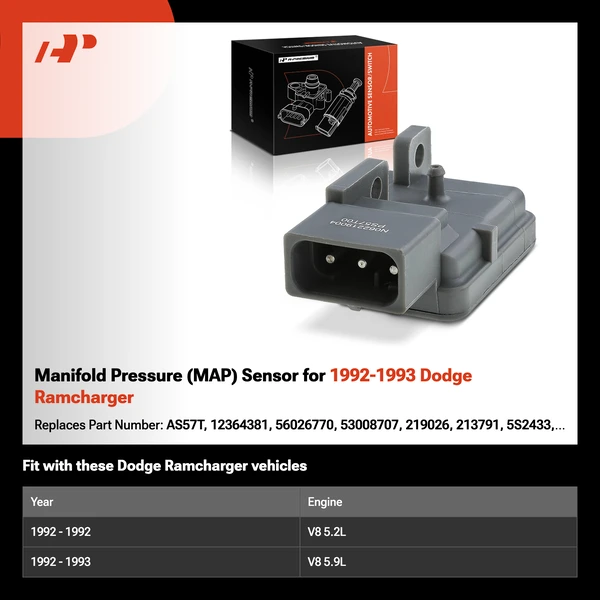 Manifold Pressure (MAP) Sensor for 1992-1993 Dodge Ramcharger
