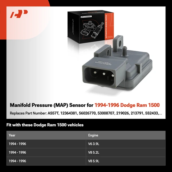 Manifold Pressure (MAP) Sensor for 1994-1996 Dodge Ram 1500