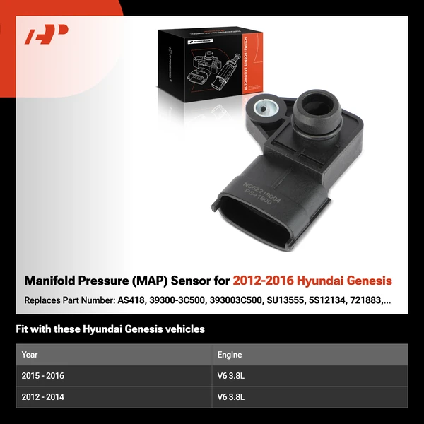 Manifold Pressure (MAP) Sensor for 2012-2016 Hyundai Genesis
