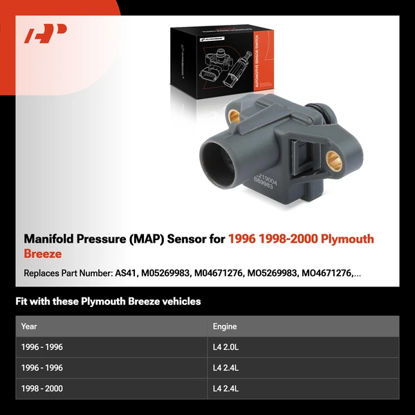 Manifold Pressure (MAP) Sensor for 1996 1998-2000 Plymouth Breeze