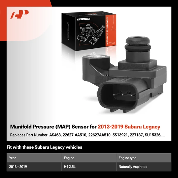 Manifold Pressure (MAP) Sensor for 2013-2019 Subaru Legacy