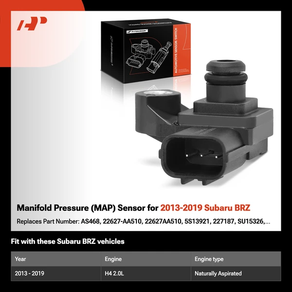 Manifold Pressure (MAP) Sensor for 2013-2019 Subaru BRZ