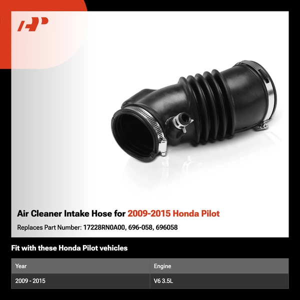 Air Cleaner Intake Hose for 2009-2015 Honda Pilot