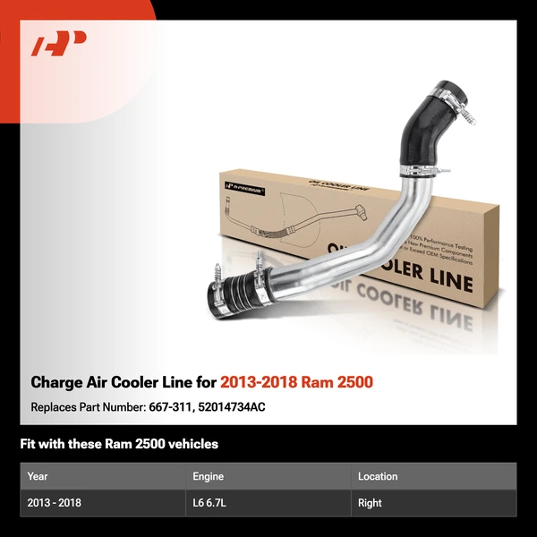 Charge Air Cooler Line for 2013-2018 Ram 2500
