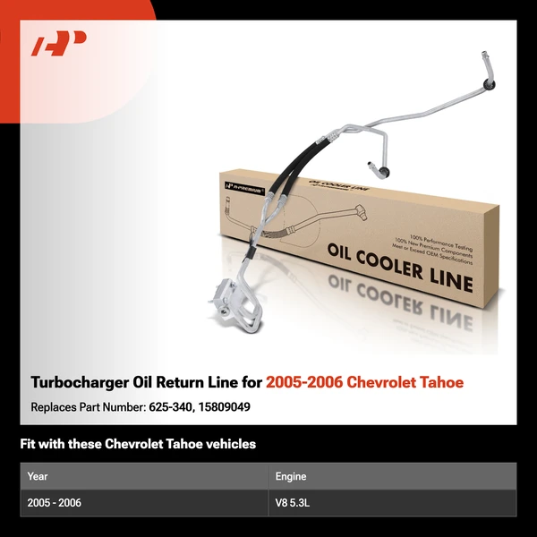 Turbocharger Oil Return Line for 2005-2006 Chevrolet Tahoe