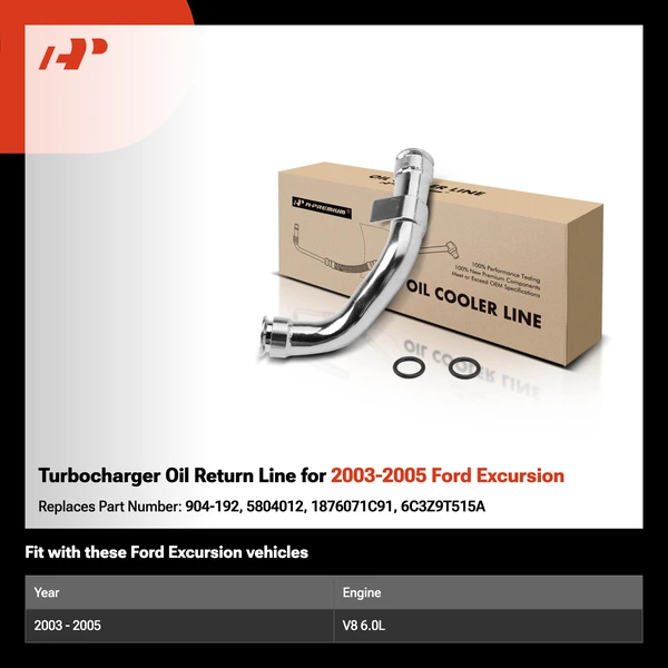 Turbocharger Oil Return Line for 2003-2005 Ford Excursion