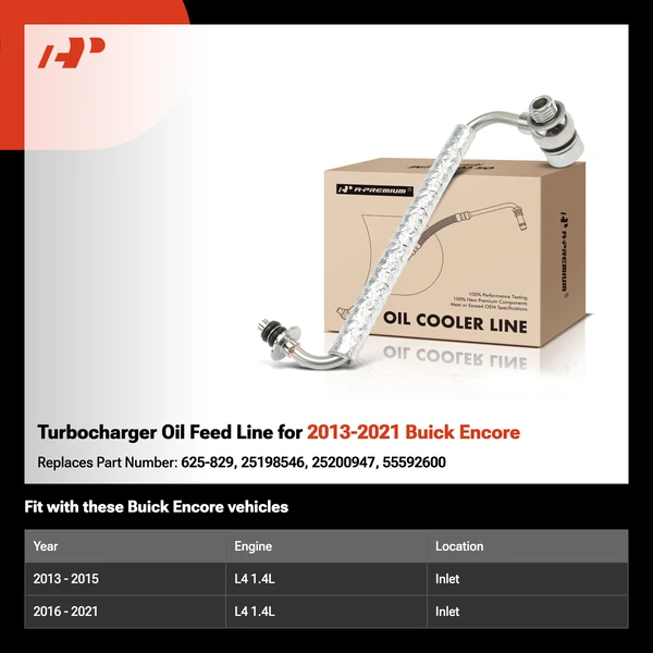 Turbocharger Oil Feed Line for 2013-2021 Buick Encore