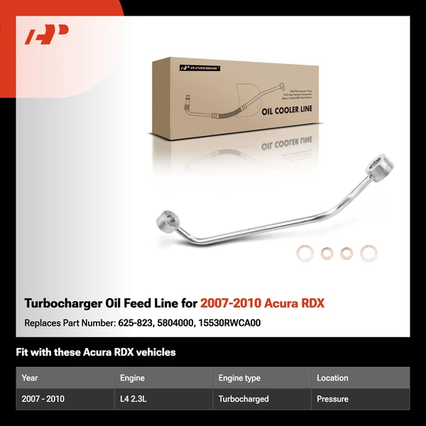Turbocharger Oil Feed Line for 2007-2010 Acura RDX