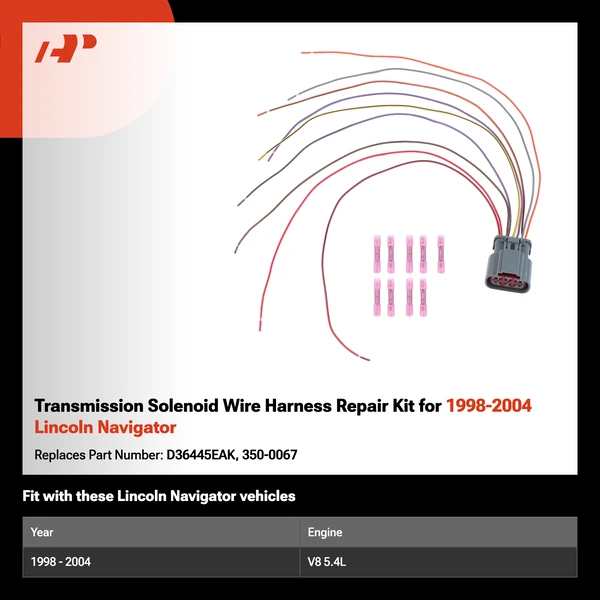 Transmission Solenoid Wire Harness Repair Kit for 1998-2004 Lincoln Navigator