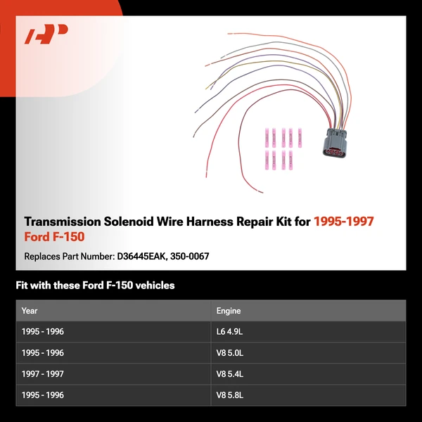 Transmission Solenoid Wire Harness Repair Kit for 1995-1997 Ford F-150