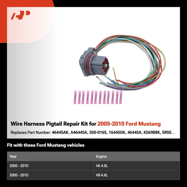 Wire Harness Pigtail Repair Kit for 2005-2010 Ford Mustang
