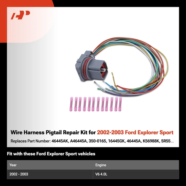 Wire Harness Pigtail Repair Kit for 2002-2003 Ford Explorer Sport